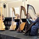 Souznění čtyř harf na Nuselské radnici v Táborské  prezentoval světově unikátní ansámbl Prah-a-harP kvartet, který se sestává ze čtyř harfistek – tří sester a jejich matky.