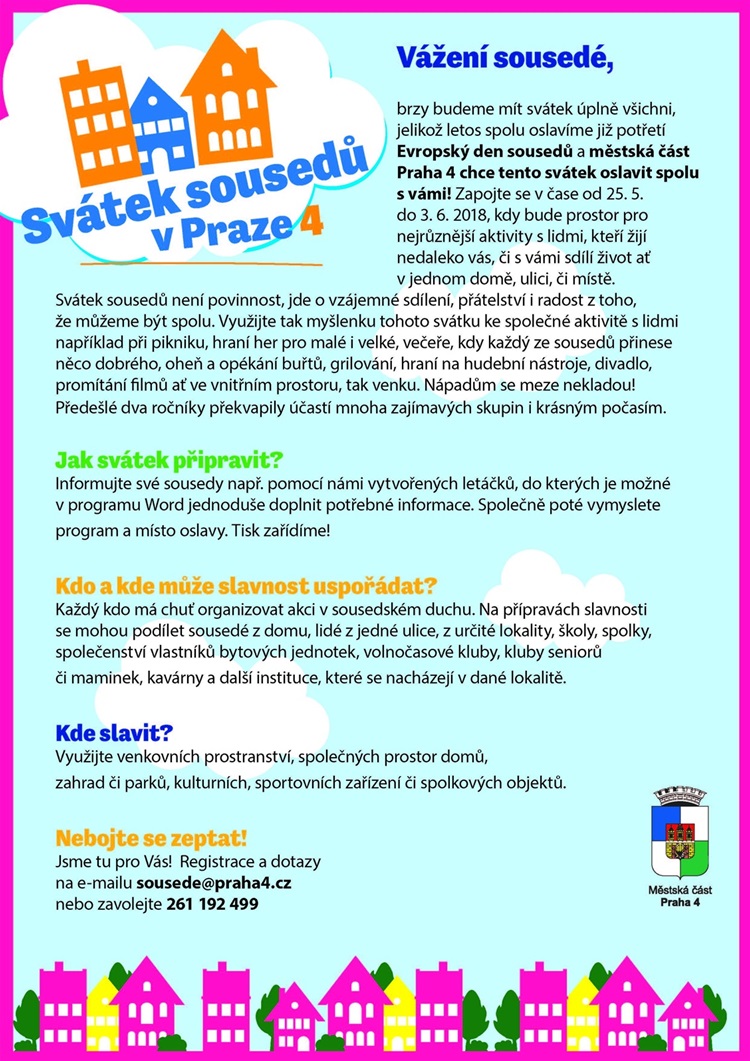 Evropský den sousedů se uskuteční na přelomu května a června Evropský den sousedů se uskuteční na přelomu května a června