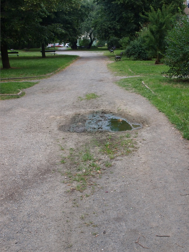 V těchto dnech bylo předáno staveniště na akci Rekonstrukce parku Humpolecká.