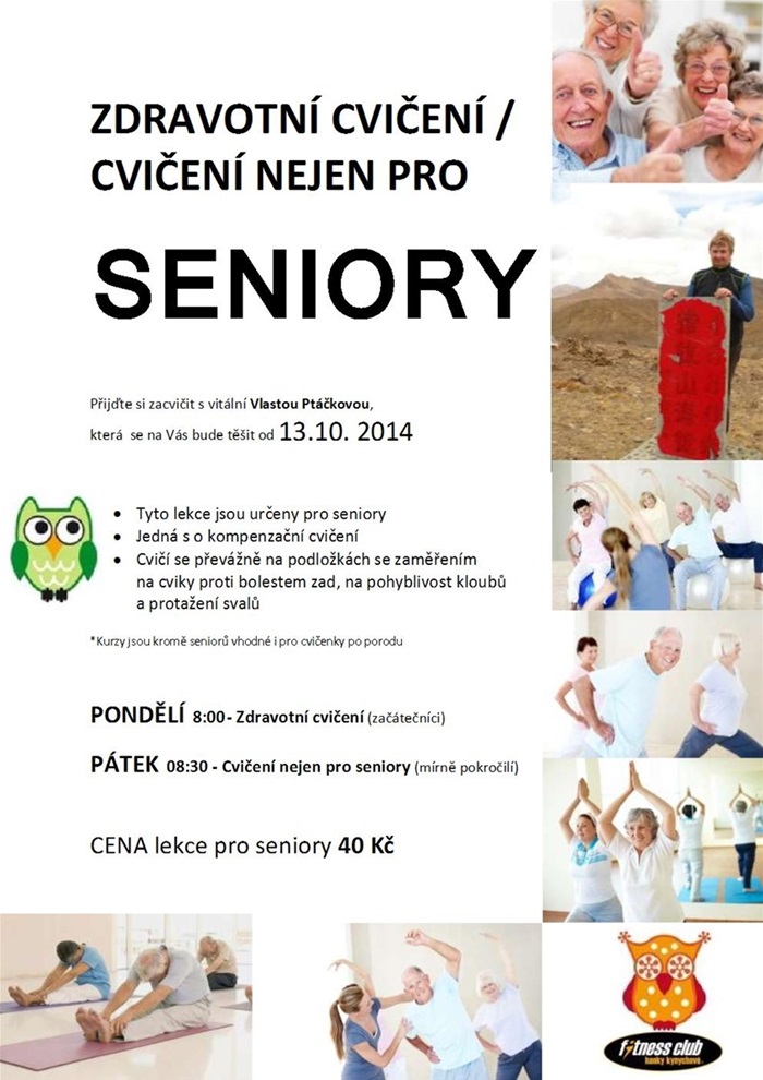 Cvičení pro seniory ve Fitness clubu Hanky Kynychové Cvičení pro seniory ve Fitness clubu Hanky Kynychové