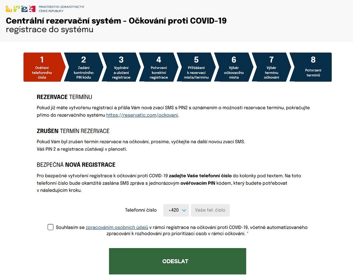 Kam zadat PIN2 očkování?