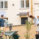 Komunitní sázení v Nuslích - úprava vnitrobloku na rohu Mečislavovy a Ctiradovy ulice - 17. 8. 2016