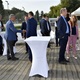 Slavnostního poklepání na základní kámen Dvoreckého mostu se zúčastnili v úterý 13. září 2022 dopoledne v prostorách Žlutých lázní i zástupci radnic obou nově spojovaných břehů Vltavy - za MČ Praha 4 první místostarosta Zdeněk Kovářík (ODS) a za Prahu 5 starostka Renáta Zajíčková (ODS).