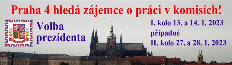 Praha 4 hledá zájemce o práci ve volebních komisích - volba prezidenta 2023