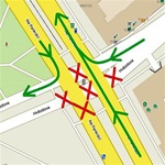 Pokládka tramvajových kolejí omezí průjezd křižovatkou