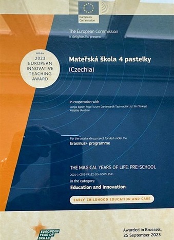 Mateřská škola 4 pastelky získala ocenění za inovativní vzdělávání.