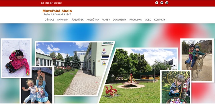 MŠ Přímětická - Naše sluníčka - web