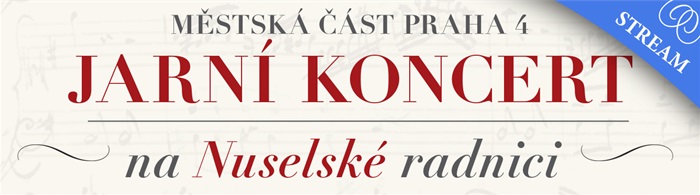 Dubnový koncert na Nuselské radnici proběhne opět on-line