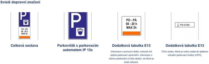 Sada svislého dopravního značení - oranžová zóna