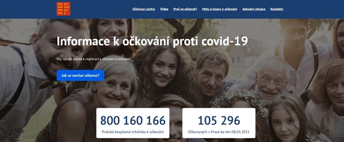 Očkování - magistrátní stránka