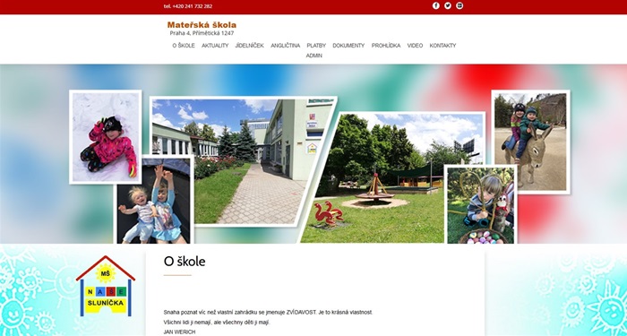 MŠ Přímětická - Naše sluníčka - web