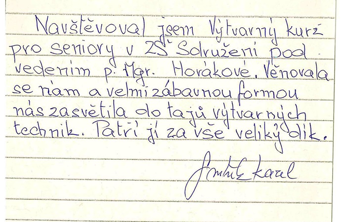 Vernisáž výtvarných prací seniorů