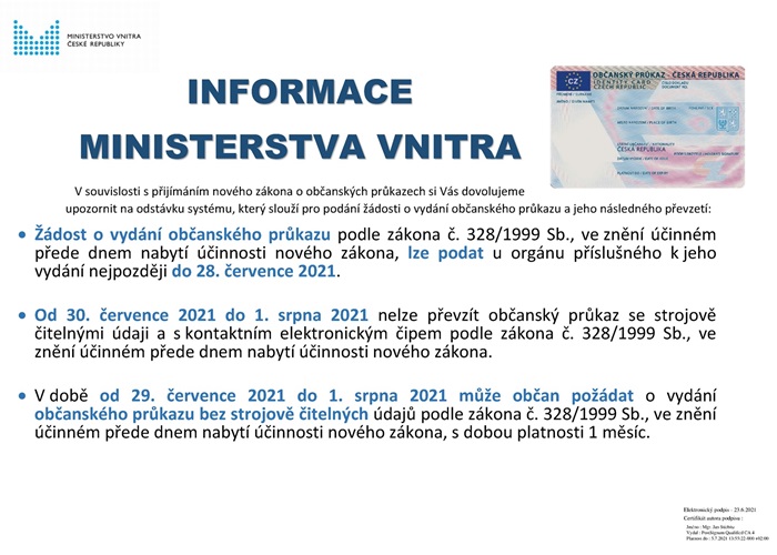 Novela zákona o OP a CD 2021 - leták