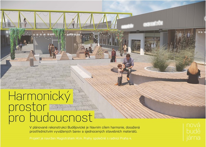 Výstavu společně zahájili radní hlavního města Prahy pro oblast správy majetku a majetkových podílů Jan Chabr (TOP 09) a místostarostové městské části Praha 4 Zdeněk Kovářík (ODS) a Michal Hroza (TOP 09). Na osmi výstavních panelech je představeno osm pohledů na pasáž, která by se měla podle projektu změnit v harmonický prostor mimo jiné prostřednictvím vyvážených barev a sjednocených stavebních materiálů.