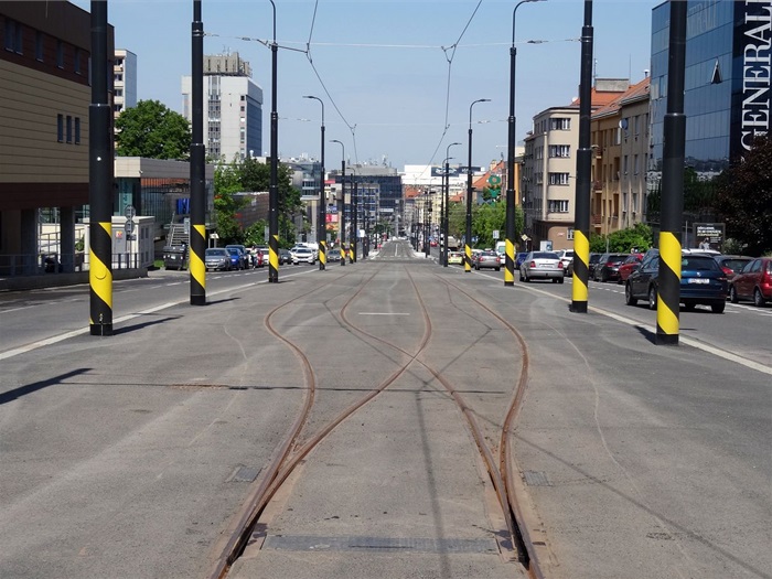 Výluka tramvají v ulici Na Pankráci - ilustrační foto