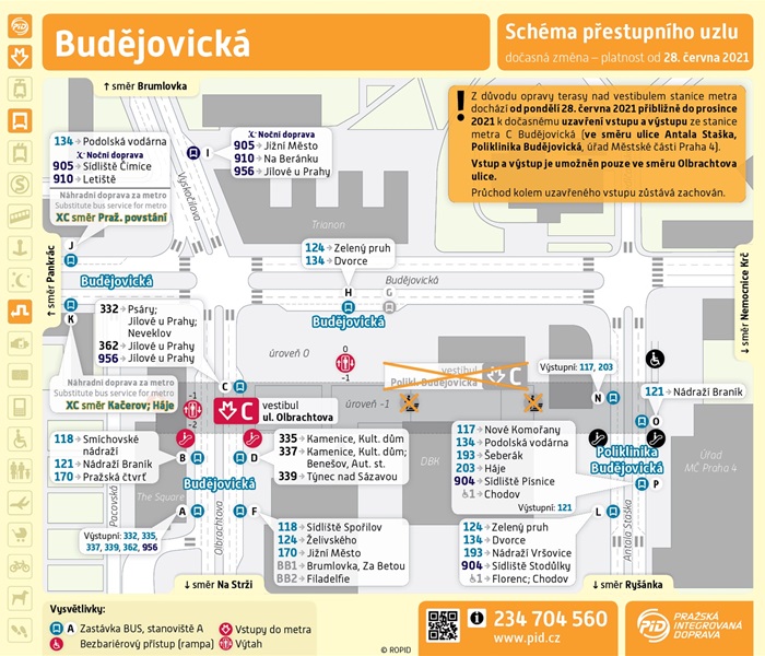 Budejovicka-stop výstup