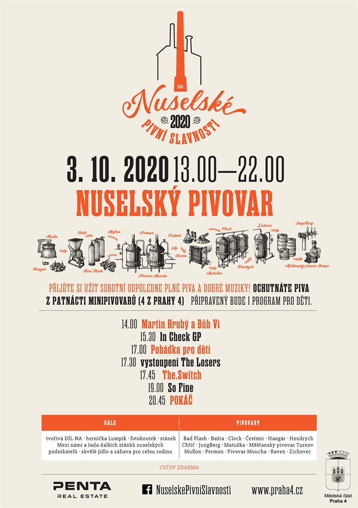 Nuselské pivní slavnosti 2020 - program